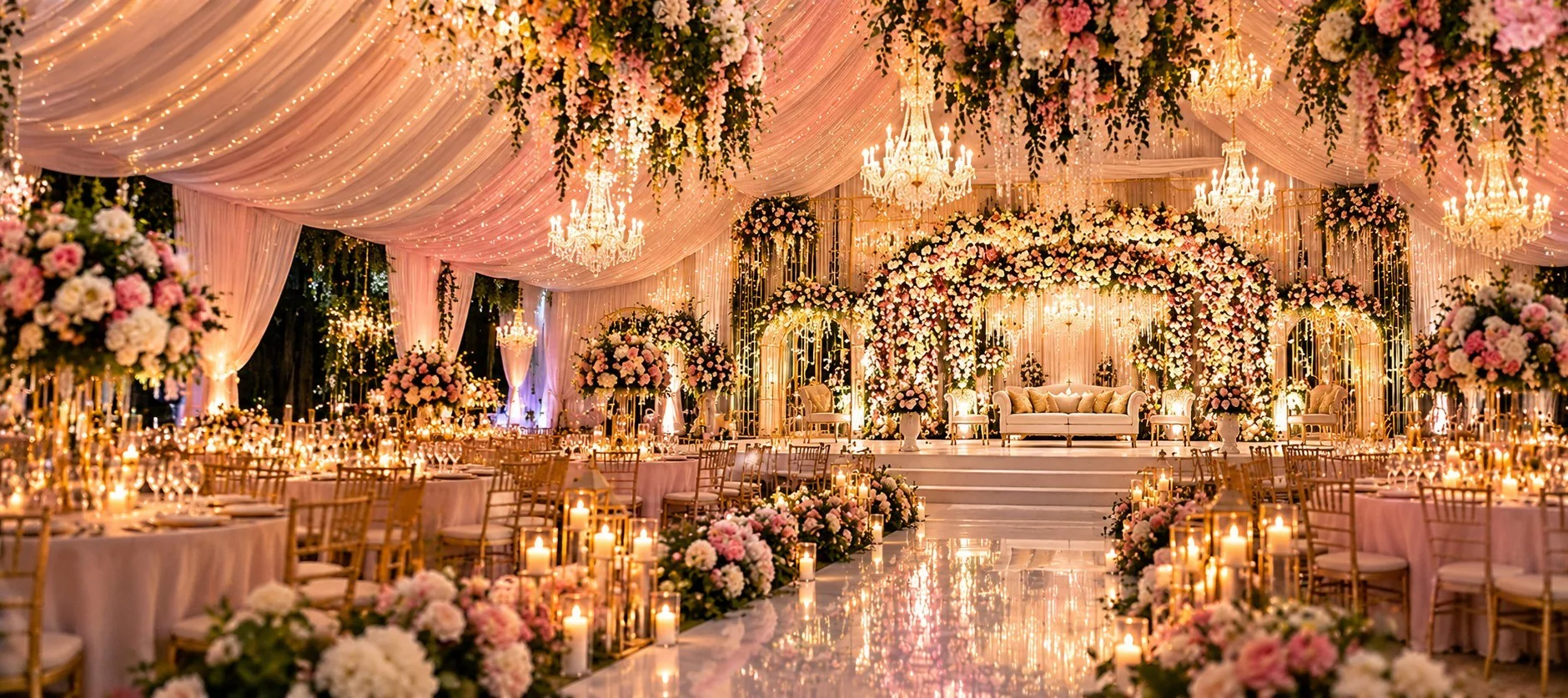 Wedding reception decoration